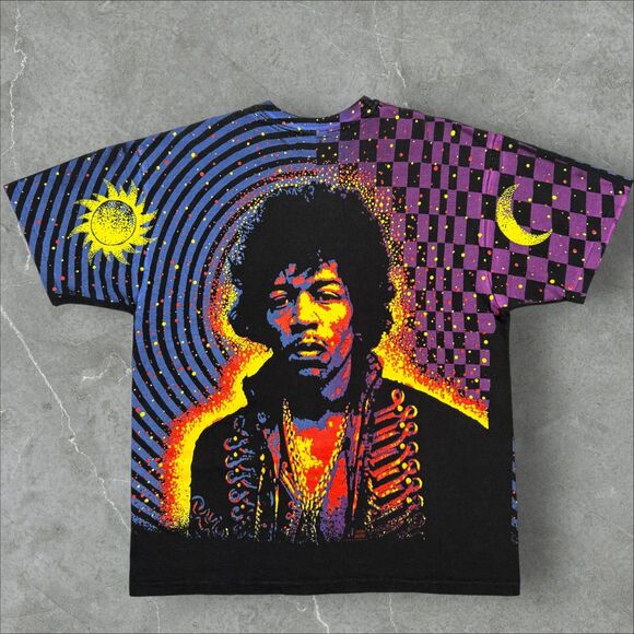 VTG Jimi Hendrix AOP Winterland Mosquitohead Are You Experienced Shirt EUC! - XL - Picture 2 of 7